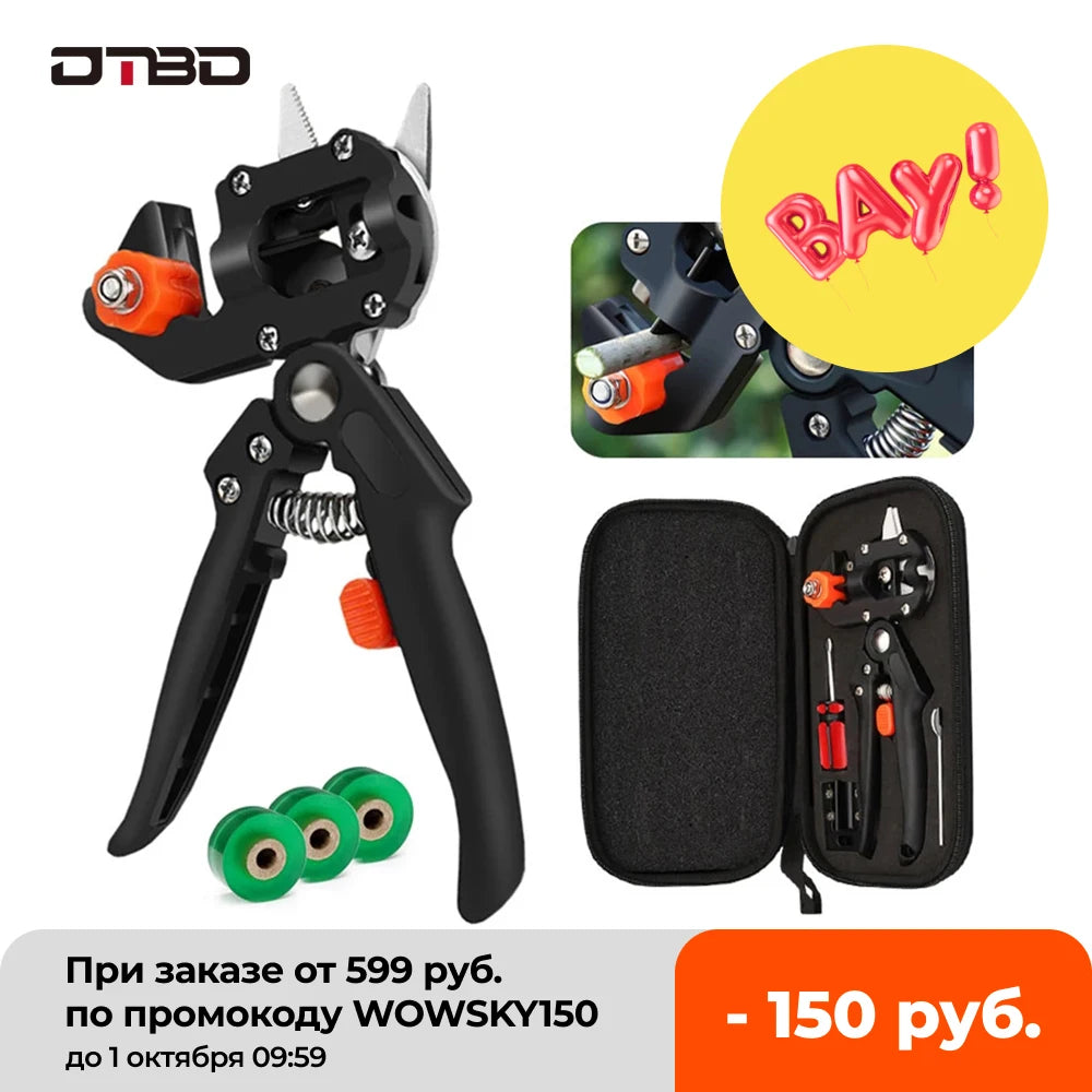 Grafting Tool Set with Pruning Shears and Tape