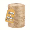 Heavy-Duty Jute Garden Twine — 200 m × 2 mm