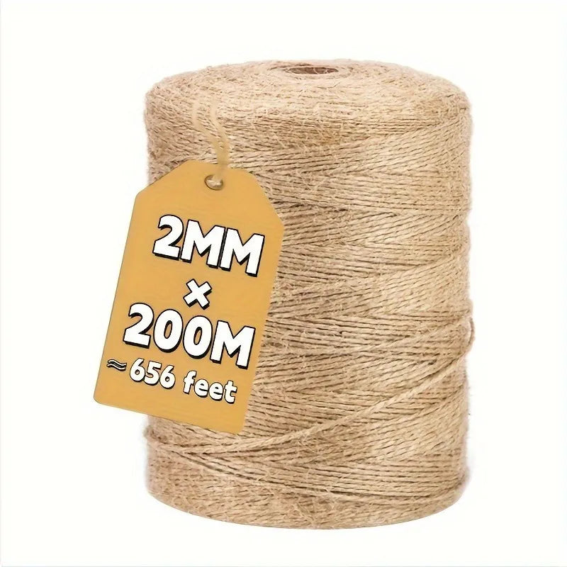 Heavy-Duty Jute Garden Twine — 200 m × 2 mm