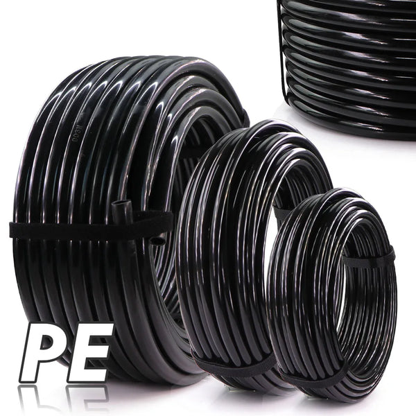 Pressure-Proof PE Irrigation Hose — 6, 8 and 12 mm Outer Diameter