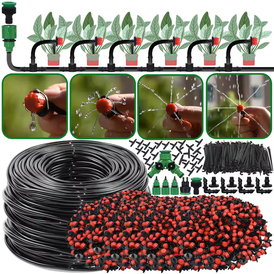 KESLA Drip Irrigation Kit 10 m with 12 Adjustable Drippers | طقم ري بالتنقيط 10 متر مع 12 نقاطة قابلة للتعديل