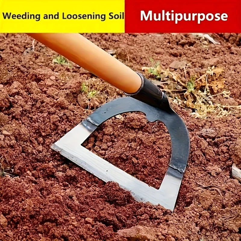 المعزقة المجوّفة أثناء تفكيك تربة حمراء | The hollow hoe breaking up red soil