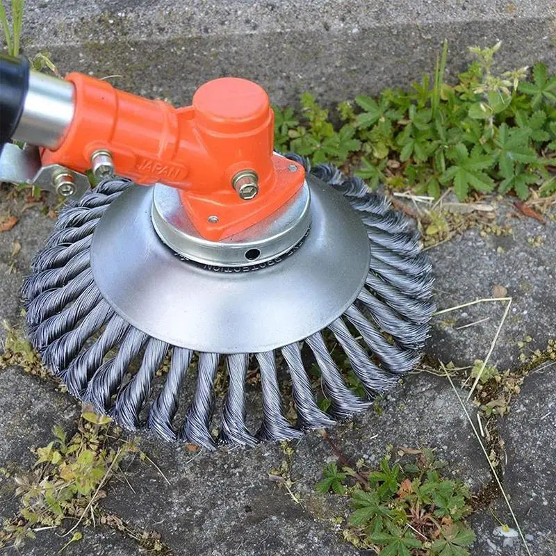 Steel Wire Weeding Wheel Brush Head — 6 inch