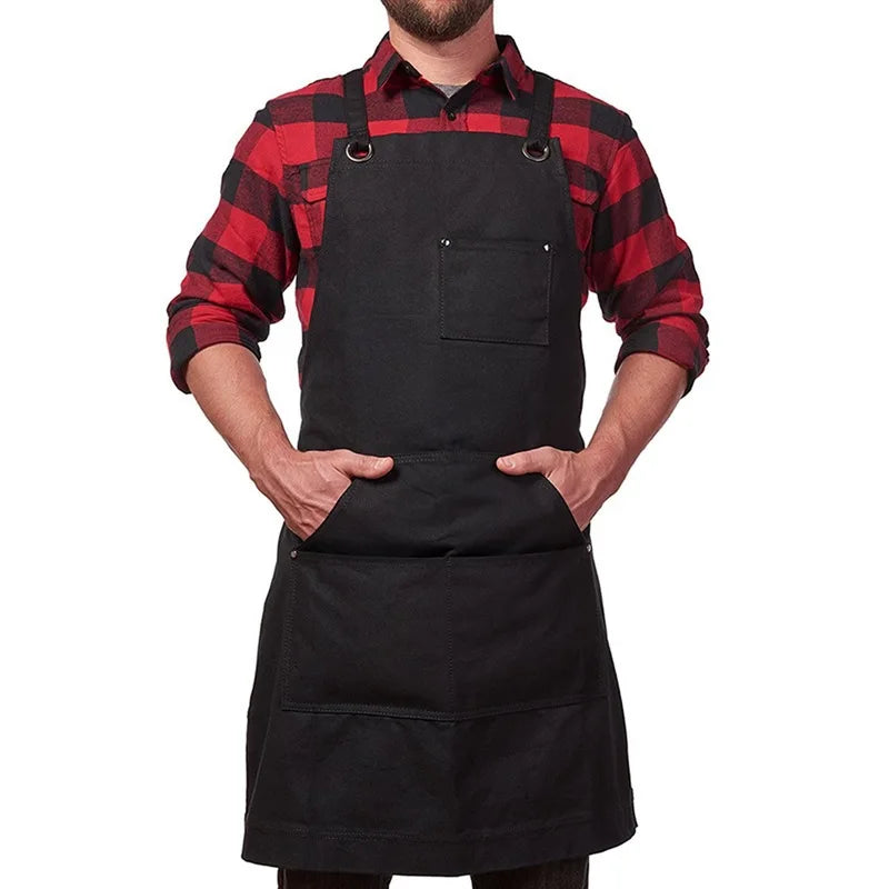 Heavy-Duty Canvas Garden Apron with Pockets