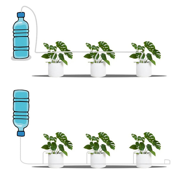 Potted-Plant Drip Irrigation Kit with Flow Regulators — 4/7 mm Hose