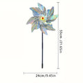 مخطط مقاسات الدوّار الهوائي — ارتفاع 55 سم وقطر 24 سم | Windmill dimension diagram — 55 cm tall, 24 cm spinner diameter