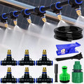 Outdoor Misting Cooling System with Brass Nozzles — 10 m