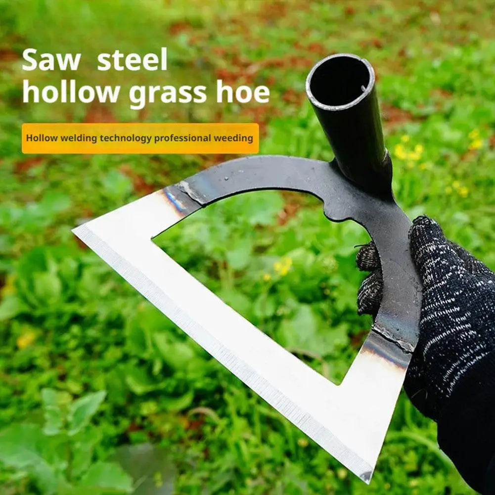 معزقة مجوّفة من فولاذ المنغنيز برأس 14 سم ومقبض خشبي | Hollow manganese steel hoe with a 14 cm head and wooden handle