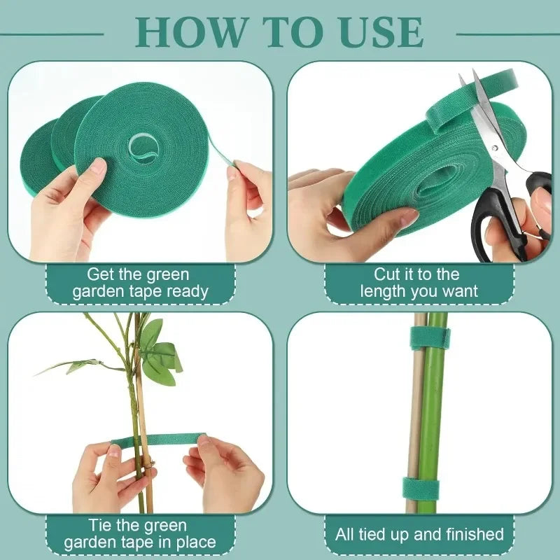 خطوات استخدام شريط الربط: القص ثم اللف ثم التثبيت | How to use the tie tape: cut, wrap, then secure