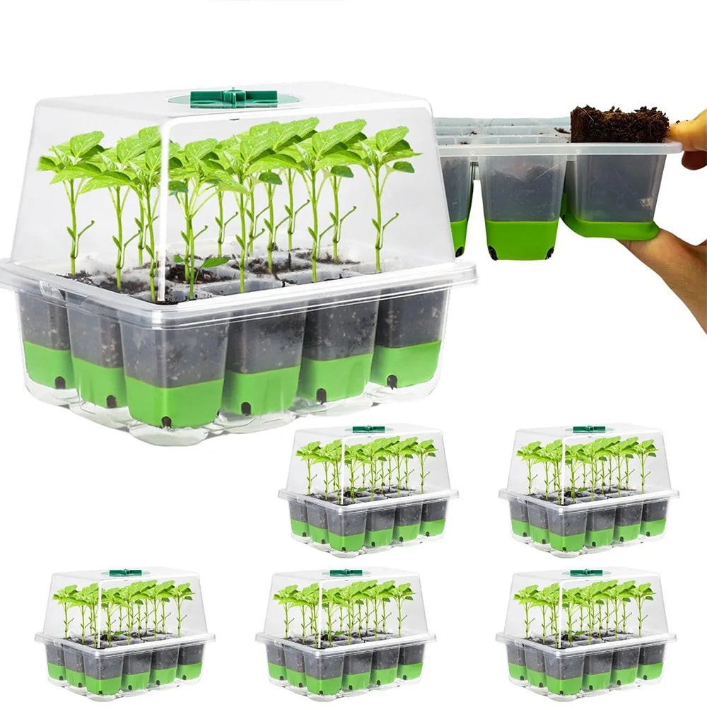 12-Cell Seed Tray with Humidity Dome — 2 Pack