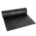 لفة غطاء أرضي منسوج أسود بخطوط إرشادية خضراء لمكافحة الأعشاب | Roll of black woven ground fabric with green planting guide-lines