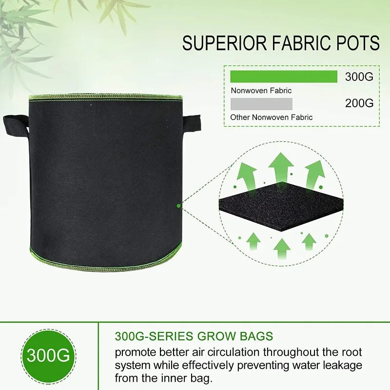 توضيح كثافة القماش 300 غرام لأكياس الزراعة المهوّاة | Illustration of the 300 gram fabric density of the aeration grow bags