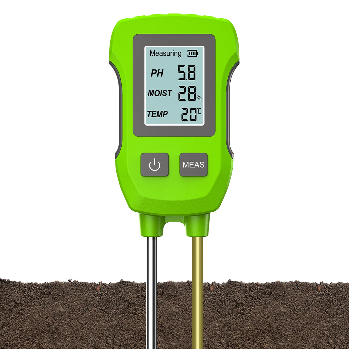 3-in-1 Digital Soil pH, Moisture and Temperature Meter