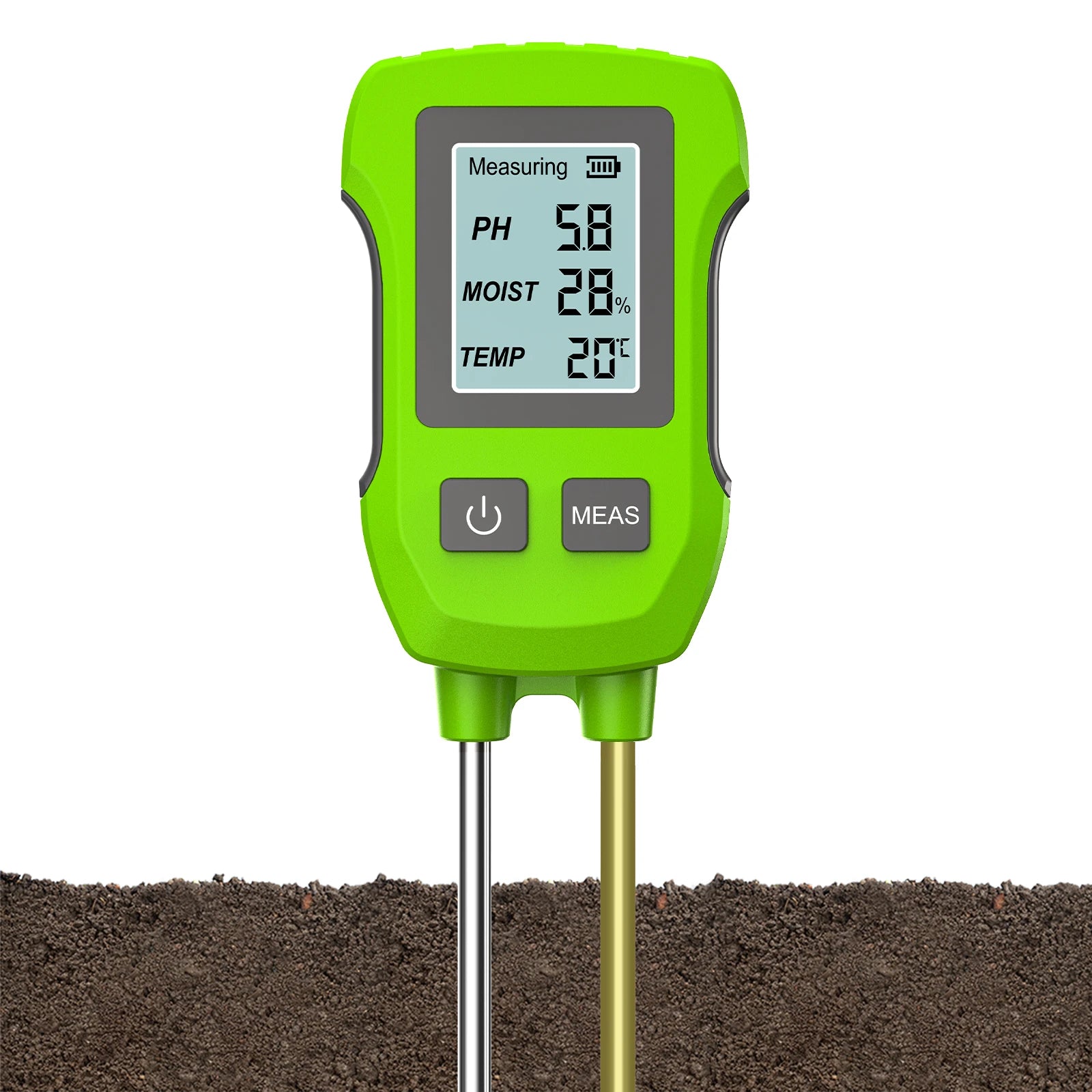 3-in-1 Digital Soil pH, Moisture and Temperature Meter
